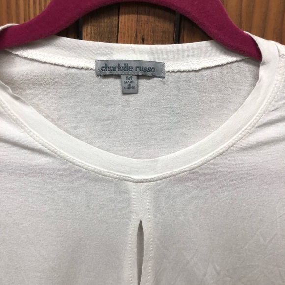 NWT Charlotte Russe size medium white crop top - Picture 7 of 8